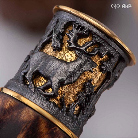  Авторский охотничий кинжал Русский лес № 39243 - мастера Златоуста