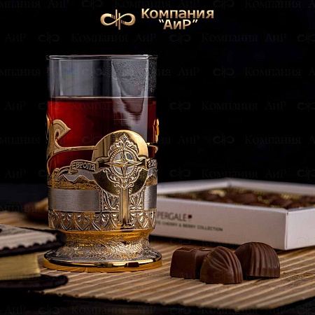 Авторский подстаканник "Златоуст" № 36332 - от мастеров Златоуста