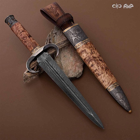  Авторский охотничий кинжал Русский лес № 39185 - мастера Златоуста