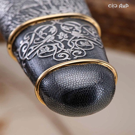  Гарнитур охотничий Великаны леса, с хиршфангером № 39207 - мастера Златоуста