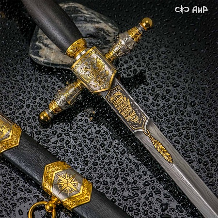 Кортик Адмиральский ручной работы № 35695 - сделано в Златоусте