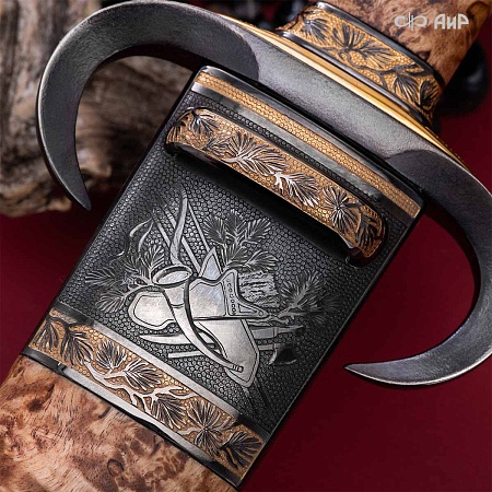 Авторский охотничий кинжал Русский лес № 39184 - мастера Златоуста  Авторский охотничий кинжал Русский лес № 39184 - мастера Златоуста