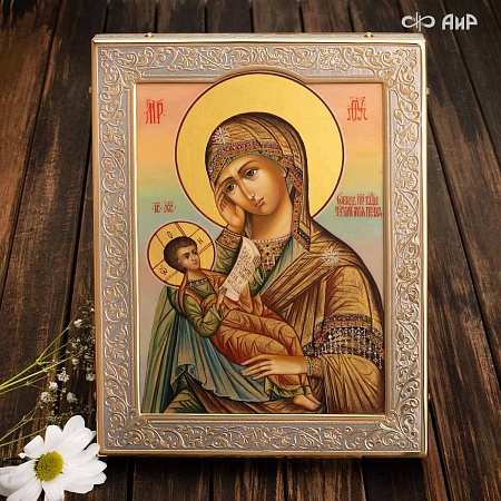 Икона Божией Матери в окладе "Утоли моя печали" (ручная работа) № 37685 - мастера Златоуста