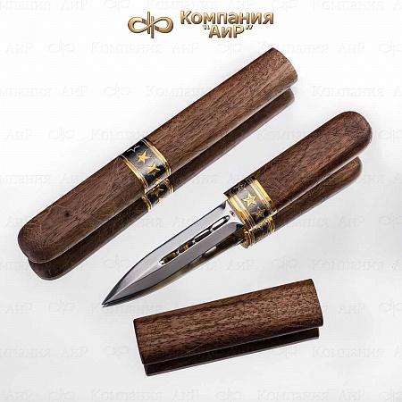 Авторский нож "Сигара" из дамасской стали ZDI-1016 - мастера Златоуста
