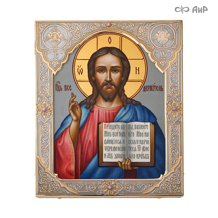  Икона в окладе Господь Вседержитель (ручная работа) № 39081 - мастера Златоуста