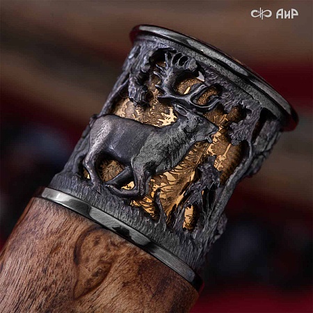 Авторский охотничий кинжал Русский лес № 39184 - мастера Златоуста  Авторский охотничий кинжал Русский лес № 39184 - мастера Златоуста