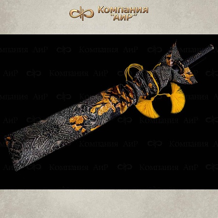 Авторская катана Золотой дракон № 36109 - от мастеров Златоуста