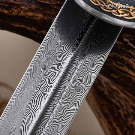  Гарнитур охотничий Великаны леса, с хиршфангером № 39207 - мастера Златоуста