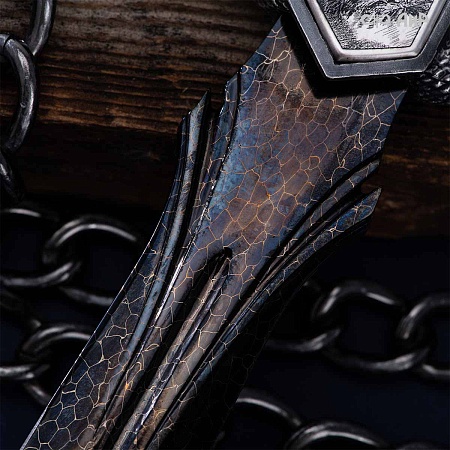  Авторский кинжал Лёд и Пламя № 39223 - мастера Златоуста