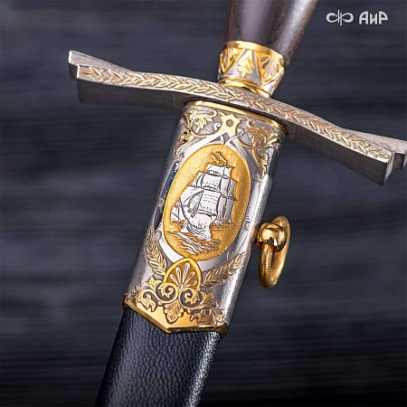 Кортик Офицерский ручной работы № 35026 - от мастеров Златоуста