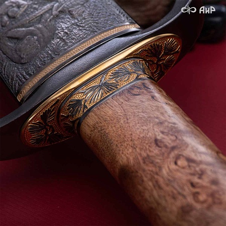 Авторский охотничий кинжал Русский лес № 39184 - мастера Златоуста  Авторский охотничий кинжал Русский лес № 39184 - мастера Златоуста