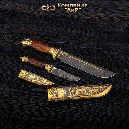 Набор подарочных ножей "Робинзон" (ручная работа) № 2985 - мастера Златоуста