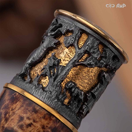  Авторский охотничий кинжал Русский лес № 39243 - мастера Златоуста