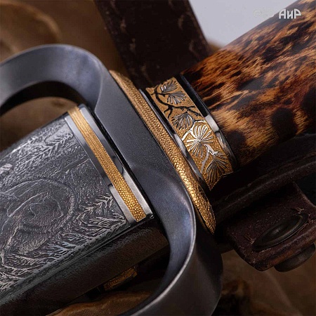  Авторский охотничий кинжал Русский лес № 39243 - мастера Златоуста