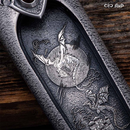  Авторский кинжал Лёд и Пламя № 39223 - мастера Златоуста