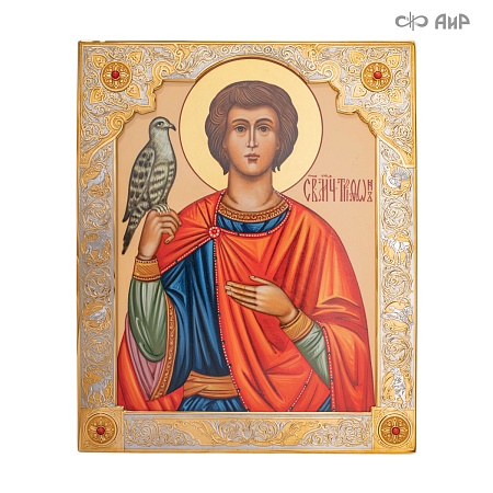 Икона в окладе Святой Мученик Трифон (ручная работа) № 39138 - мастера Златоуста