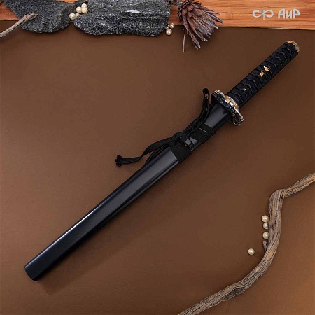  Вакидзаси Золотой дракон ручной работы № 39252 - от мастеров Златоуста