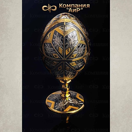 Сувенирное яйцо ручной работы Роза № 36076 - мастера Златоуста