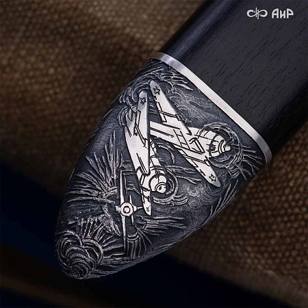 Нож Финка-2 Авиатор ручной работы (в серебре) № 39251 - мастера Златоуста