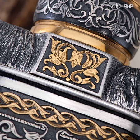  Гарнитур охотничий Великаны леса, с хиршфангером № 39207 - мастера Златоуста