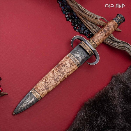 Авторский охотничий кинжал Русский лес № 39184 - мастера Златоуста  Авторский охотничий кинжал Русский лес № 39184 - мастера Златоуста