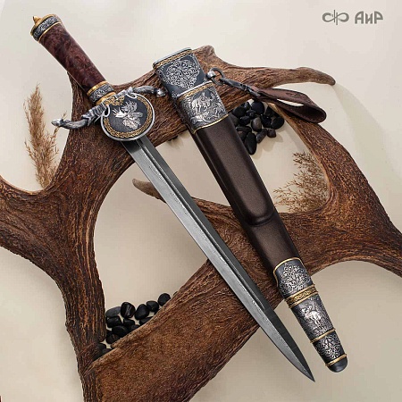  Гарнитур охотничий Великаны леса, с хиршфангером № 39207 - мастера Златоуста