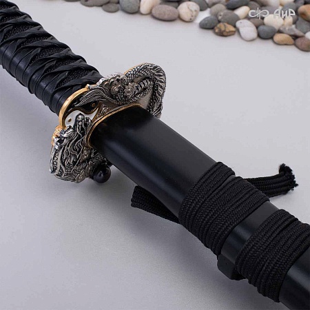  Авторская катана Золотой дракон № 39201 - от мастеров Златоуста