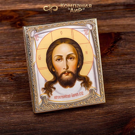 Икона в окладе Нерукотворный образ Иисуса Христа (ручная работа) № 20093 - мастера Златоуста