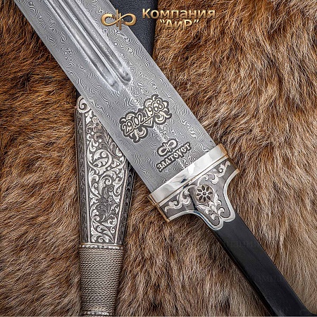 Кинжал "Кавказский" с малым ножом (ручная работа) № 35902 - от мастеров Златоуста