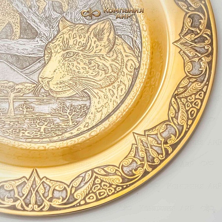 Водочный набор ручной работы Земля леопардов № 37246 - от мастеров Златоуста