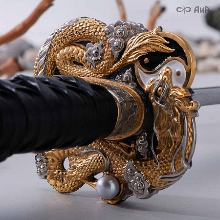  Авторская катана Золотой дракон № 39201 - от мастеров Златоуста