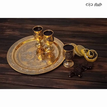 Коньячный набор Теплая компания ручной работы № 1903 - мастера Златоуста