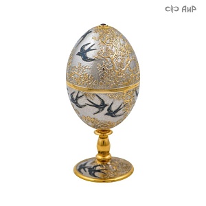  Сувенирное яйцо ручной работы Ласточки № 36881 - мастера Златоуста
