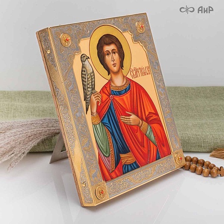  Икона в окладе Святой Мученик Трифон (ручная работа) № 39140 - мастера Златоуста