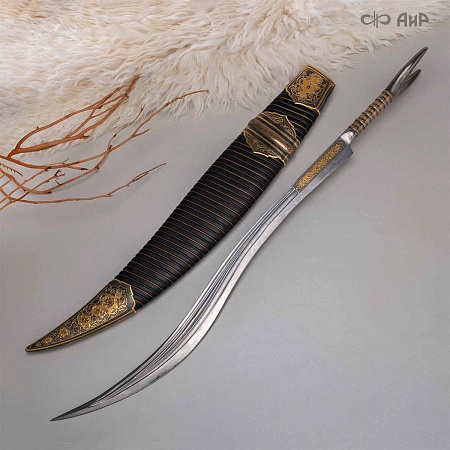Черноморский ятаган Лаз-Бичак ручной работы № 36918 - от мастеров Златоуста