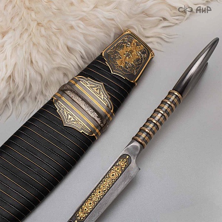 Черноморский ятаган Лаз-Бичак ручной работы № 36689 - от мастеров Златоуста