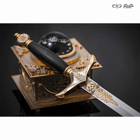 Кортик Офицерский морской ручной работы № 33149 - сделано в Златоусте