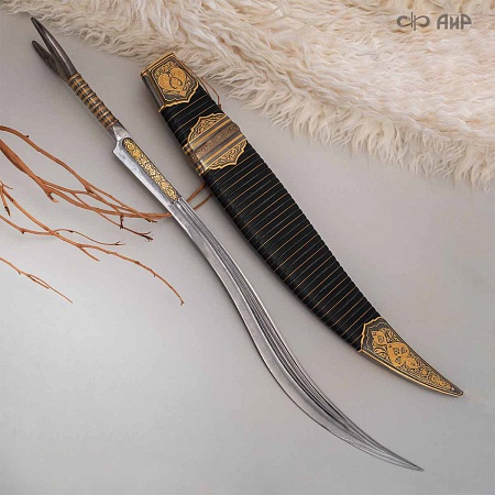 Черноморский ятаган Лаз-Бичак ручной работы № 36918 - от мастеров Златоуста