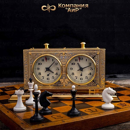 Часы "Шахматные" ручной работы № 6176 - мастера Златоуста