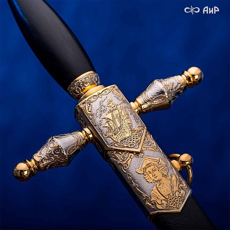Кортик Адмиральский ручной работы № 36457 - сделано в Златоусте