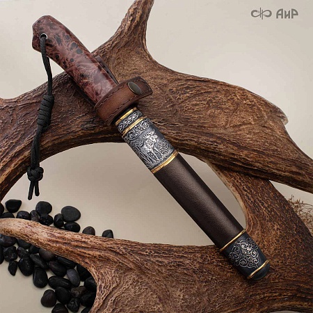  Гарнитур охотничий Великаны леса, с хиршфангером № 39207 - мастера Златоуста