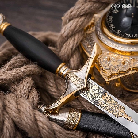 Кортик Офицерский морской ручной работы № 33149 - сделано в Златоусте