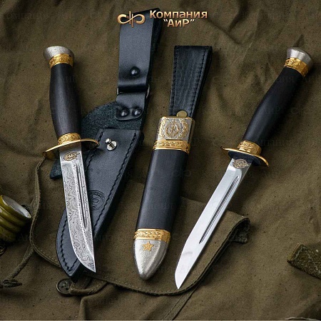  Нож Финка-2 НКВД ручной работы (ZDI-1016, комбинированные ножны) - мастера Златоуста
