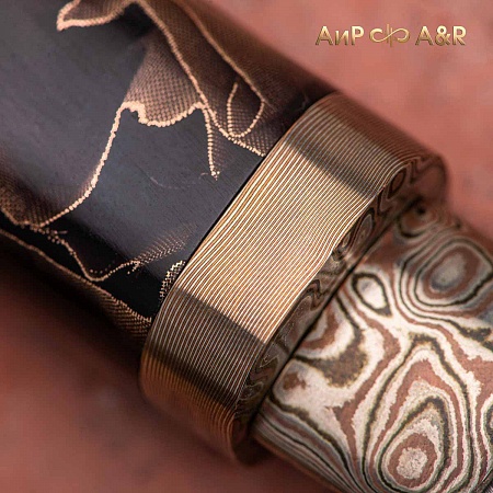 Авторский айкути (ZDI-1016, композит с бронзой, фути и хабаки мокуме гане) - мастера Златоуста