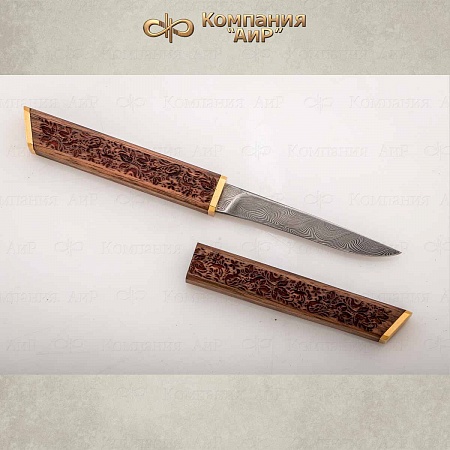  Авторский офисный нож "Ю-Урал" (орех, ZDI-1016) - мастера Златоуста