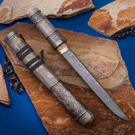  Авторский танто Кленовый сад № 39204 - мастера Златоуста