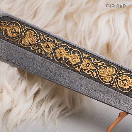 Черноморский ятаган Лаз-Бичак ручной работы № 36689 - от мастеров Златоуста