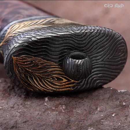  Авторский нож Чернокрылый павлин, авторские ножны № 39240 - мастера Златоуста