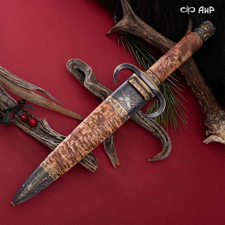 Авторский охотничий кинжал Русский лес № 39185 - мастера Златоуста