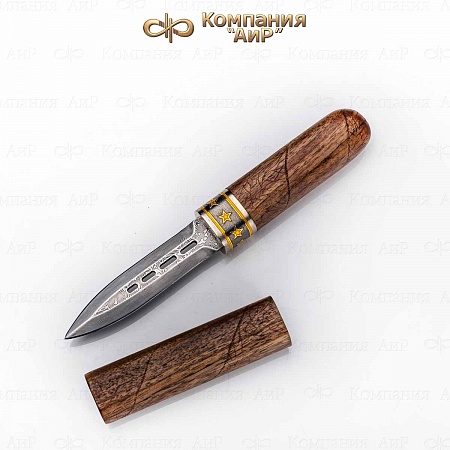 Авторский нож "Сигара" из дамасской стали ZDI-1016 - мастера Златоуста